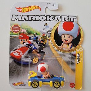 Hot Wheels Die-Cast Mario Kart TOAD, new, Super Mario toy Nintendo